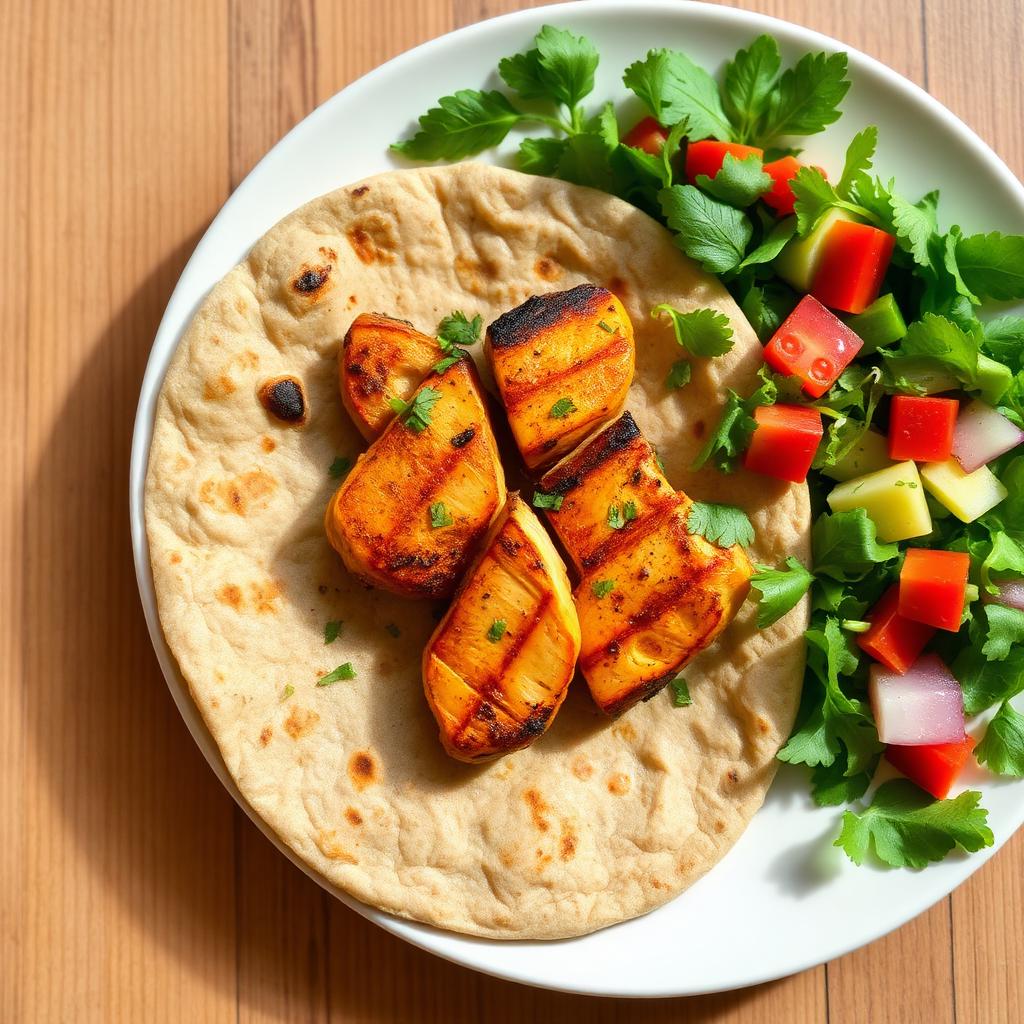 Chapati + Grilled Chicken + Salad