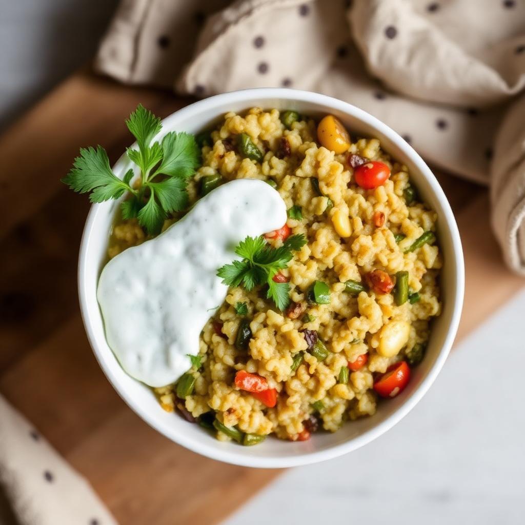 Vegetable Khichdi + Raita
